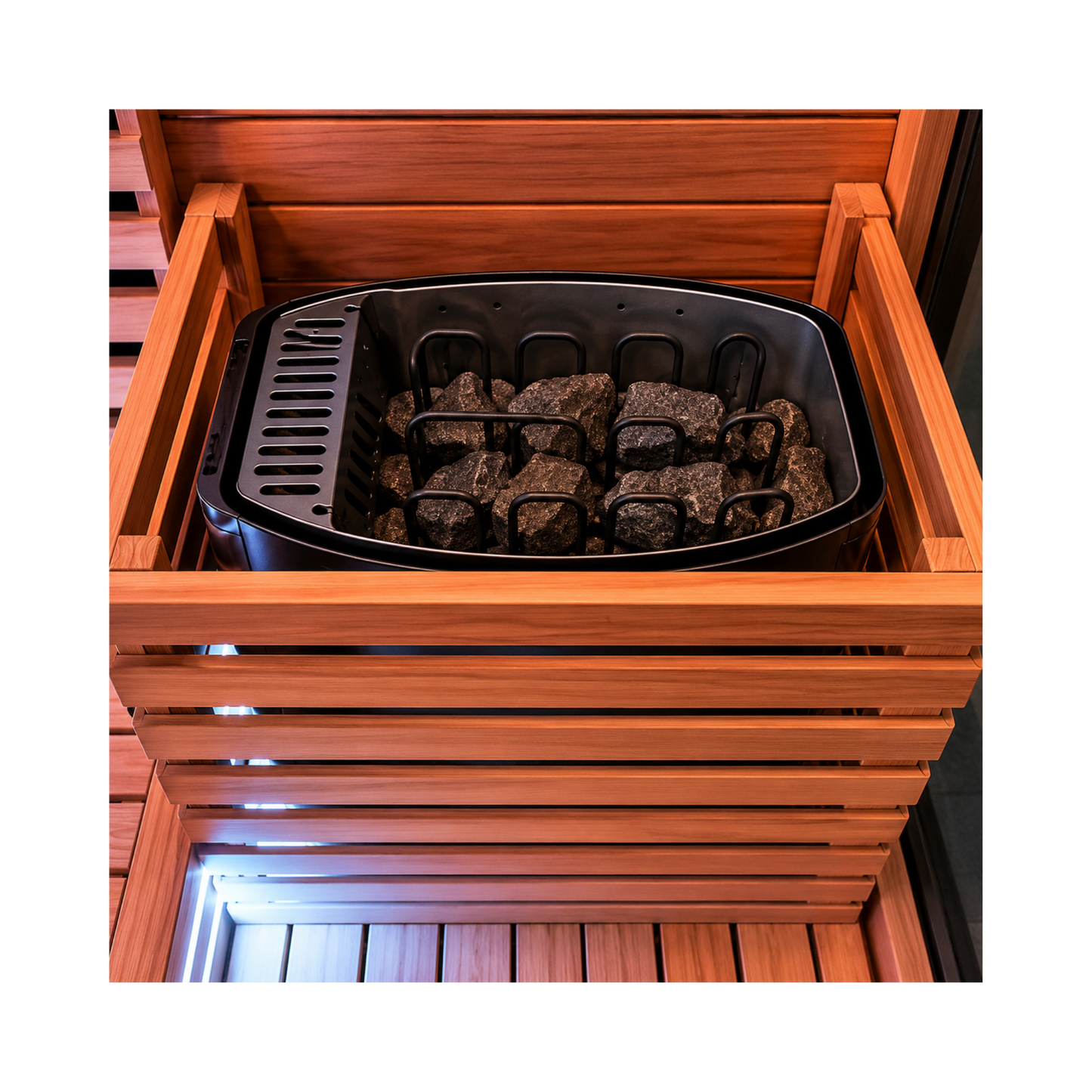 Demfin 6 Person Hybrid Traditional & Infrared Outdoor Sauna