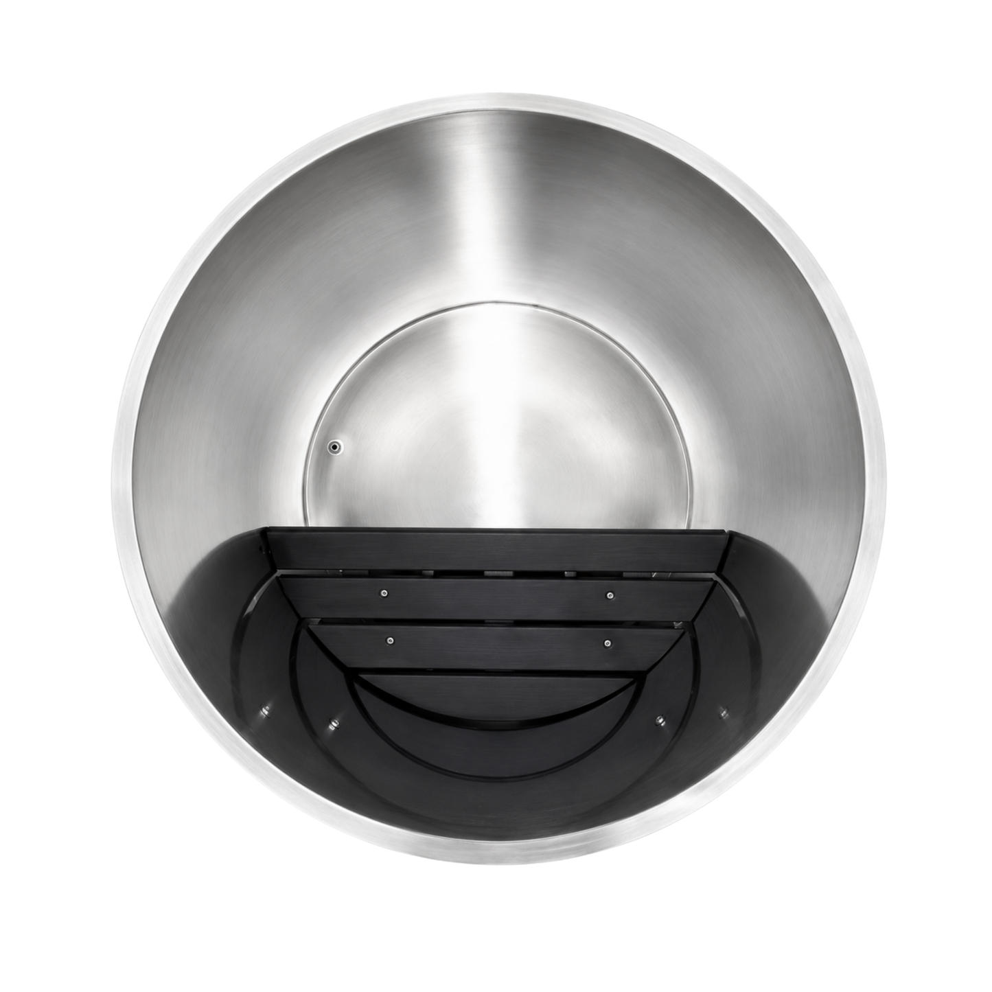Black Round Stainless Steel Ice Bath with Chiller
