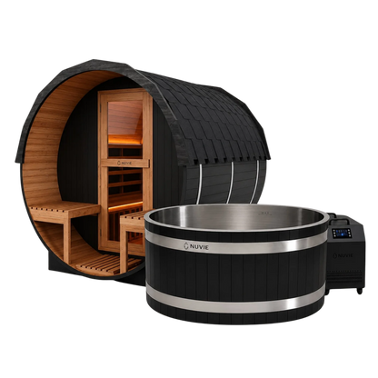 Fusion Hybrid Barrel Sauna & Ember Dual Ice Bath