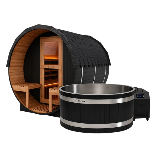 Fusion Hybrid Barrel Sauna & Ember Dual Ice Bath