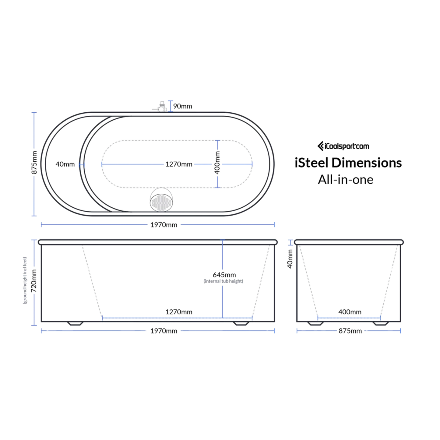 iSteel All-In-One Stainless Steel Cold Plunge