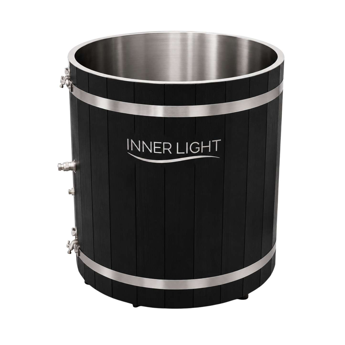 Black Round Stainless Steel Ice Bath with Chiller