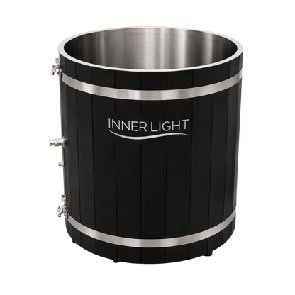 Black Round Stainless Steel Ice Bath with Chiller