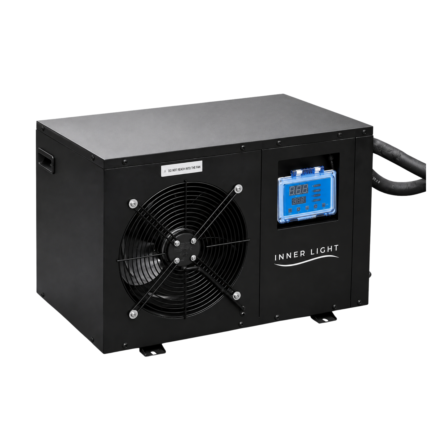 Black Round Stainless Steel Ice Bath with Chiller