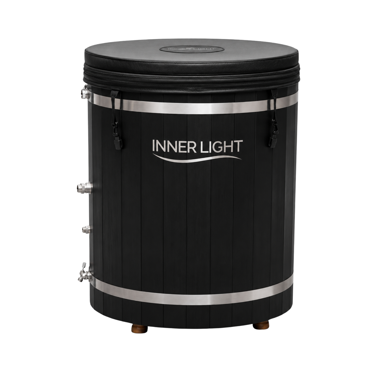 Black Round Stainless Steel Ice Bath with Chiller