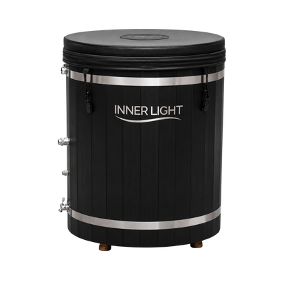 Black Round Stainless Steel Ice Bath with Chiller