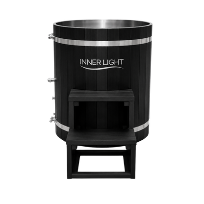 Black Round Stainless Steel Ice Bath with Chiller