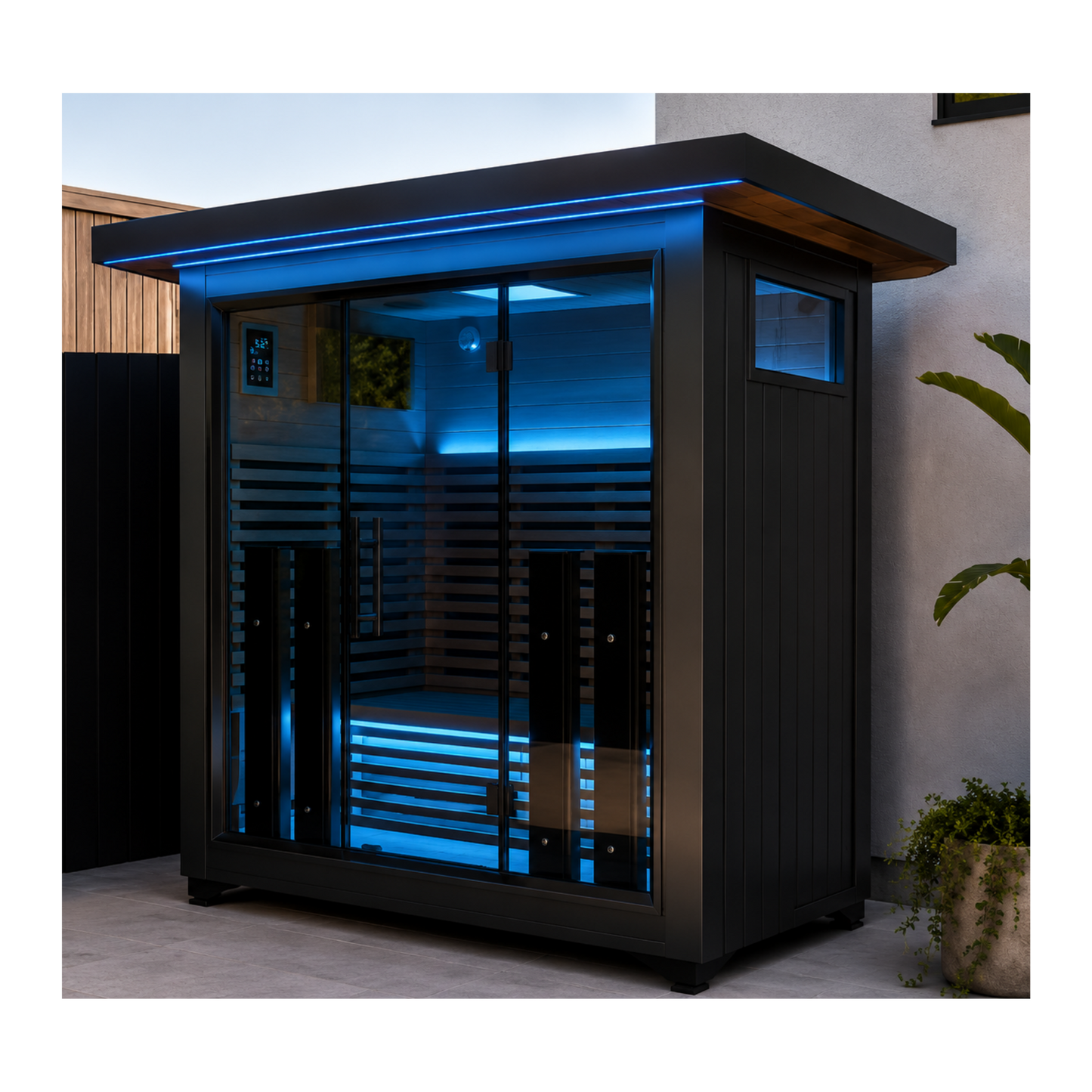 La Mar 4 Person Outdoor Infrared Sauna White