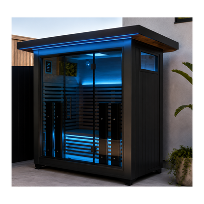 La Mar 4 Person Outdoor Infrared Sauna White