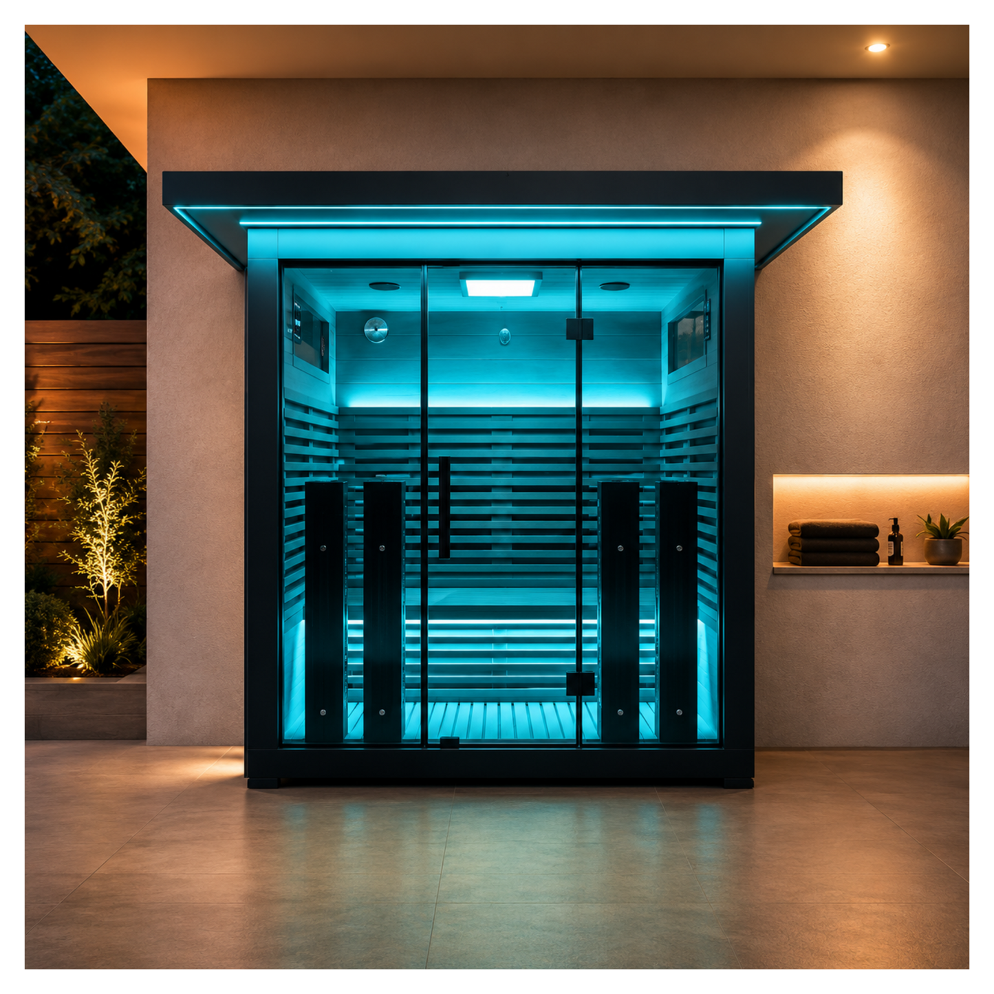 La Mar 4 Person Outdoor Infrared Sauna White
