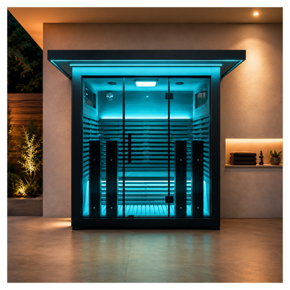 La Mar 4 Person Outdoor Infrared Sauna White