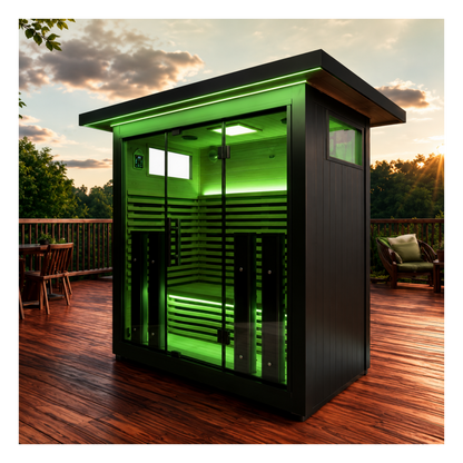 La Mar 4 Person Outdoor Infrared Sauna White