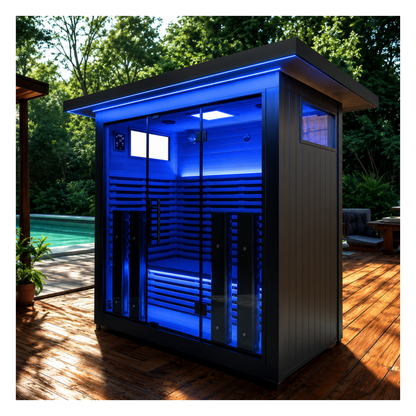 La Mar 4 Person Outdoor Infrared Sauna White