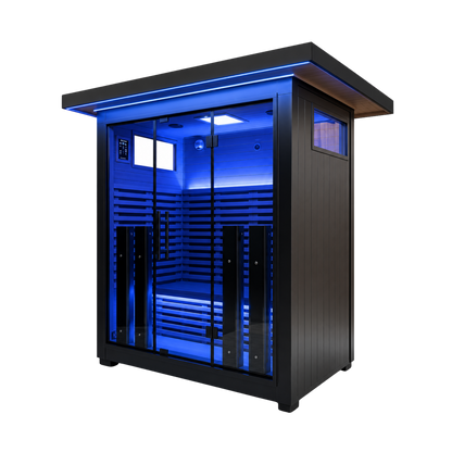 La Mar 4 Person Outdoor Infrared Sauna White