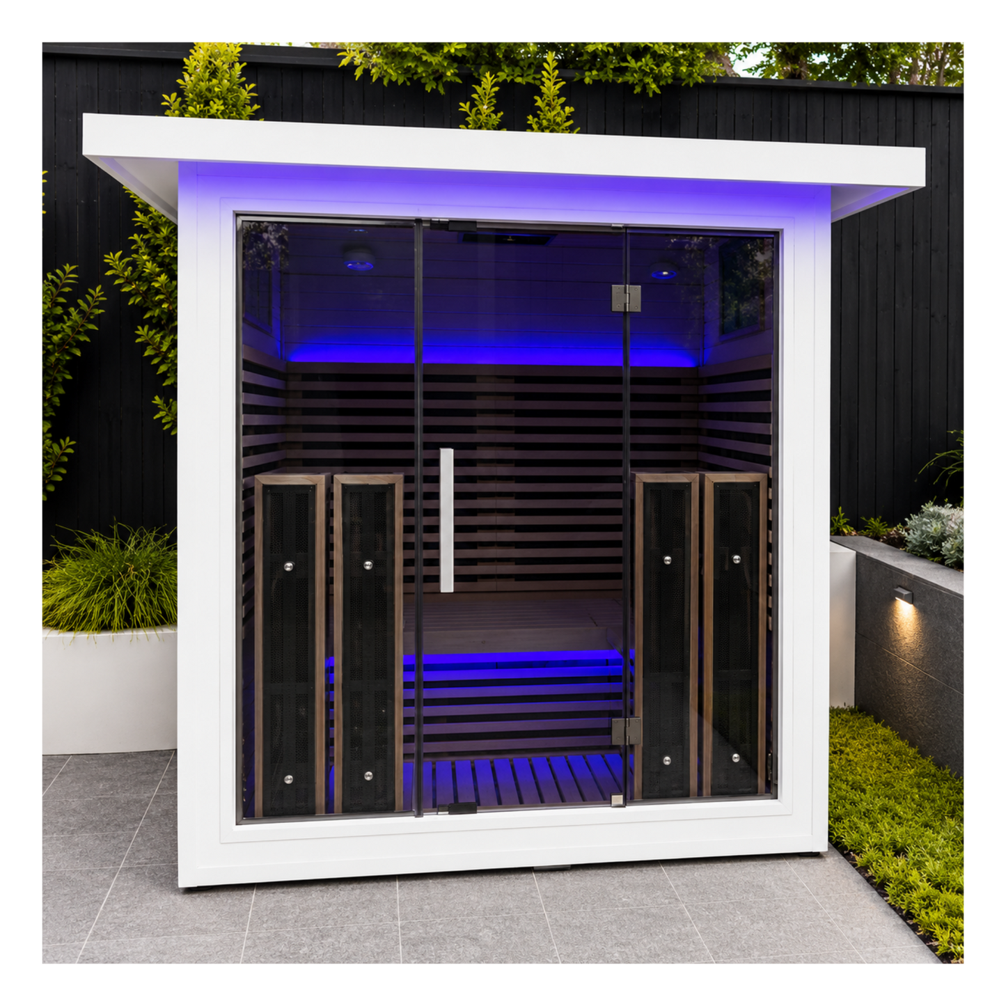 La Mar 4 Person Outdoor Infrared Sauna White