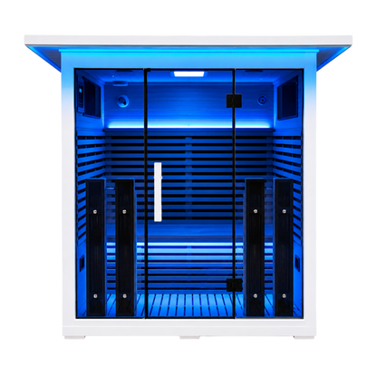 La Mar 4 Person Outdoor Infrared Sauna White
