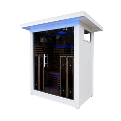 La Mar 4 Person Outdoor Infrared Sauna White