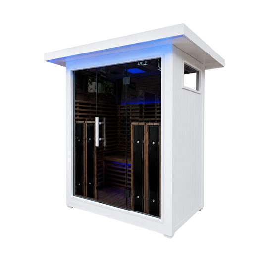 La Mar 4 Person Outdoor Infrared Sauna White
