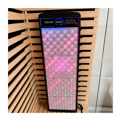 Red Light Panel for Sauna including low stand