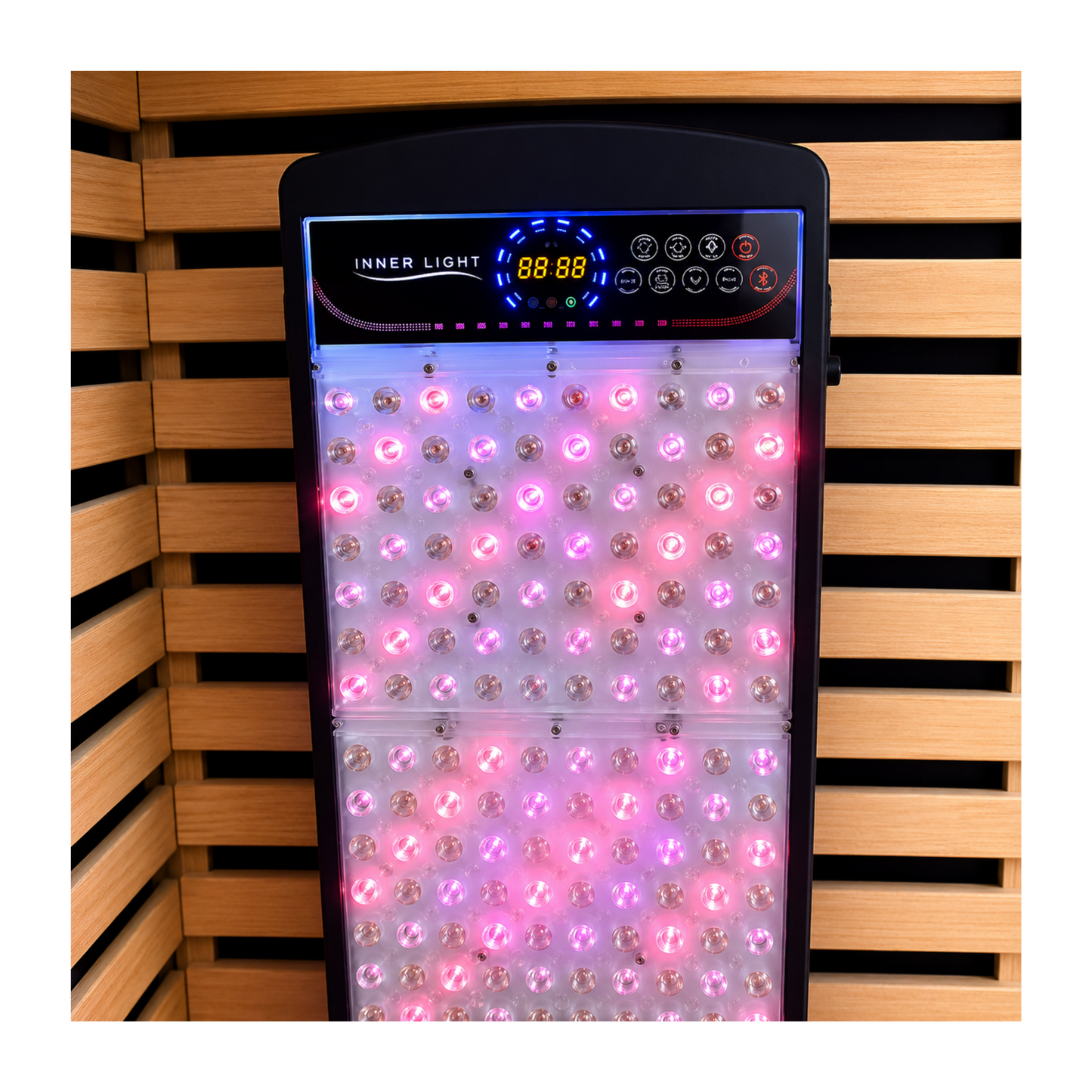 Red Light Panel for Sauna including low stand